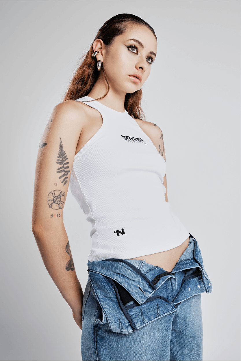 FREAK'S STORE｜Double Waist Distressed Baggy Curve Denim