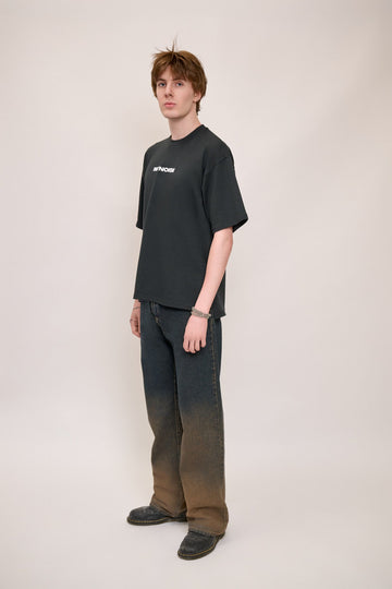 Black Oversized T-Shirt - Closed Side