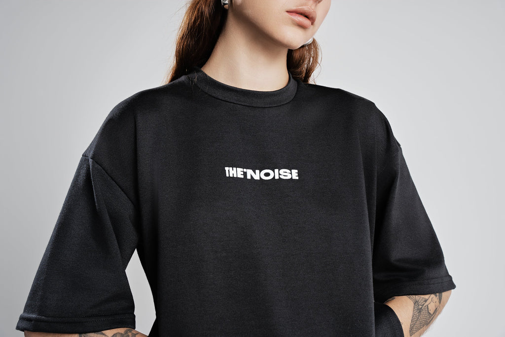 Black Oversized T-Shirt - Split Side