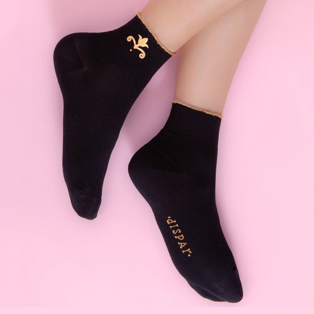 Bloom Black Socks