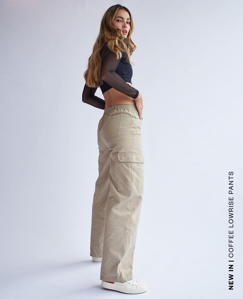 Low Rise Beige Pants