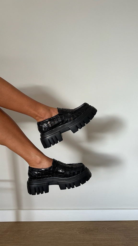 Petra Black Loafers