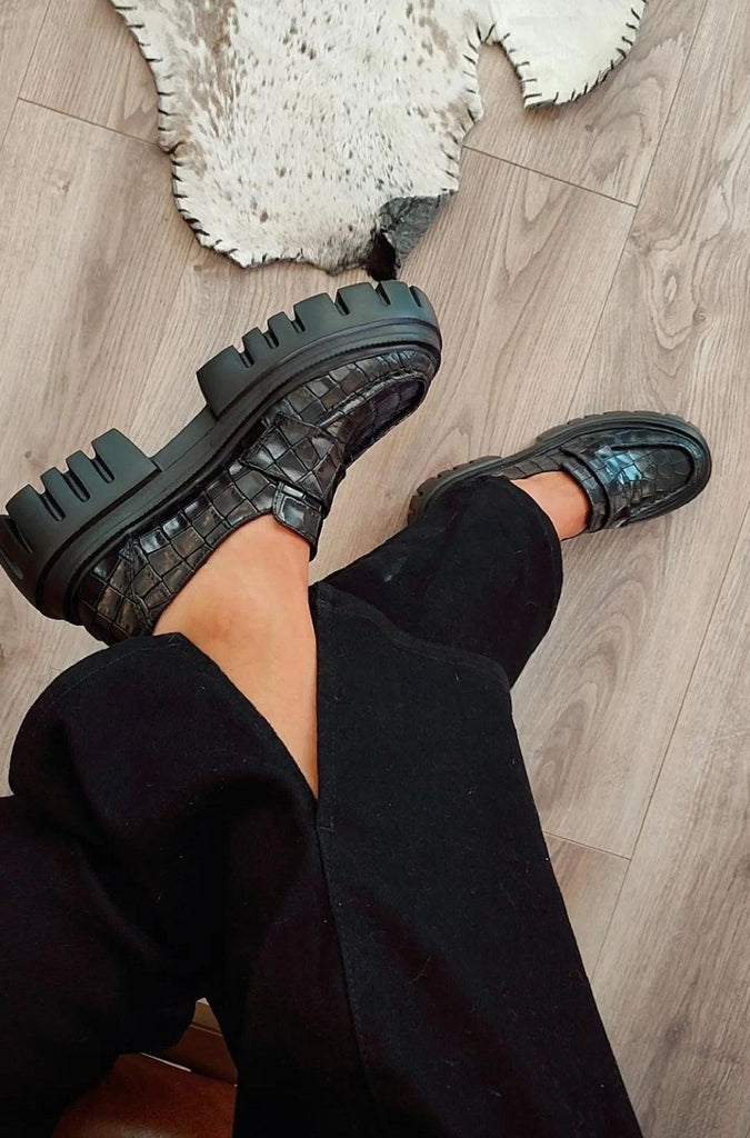 Petra Black Loafers