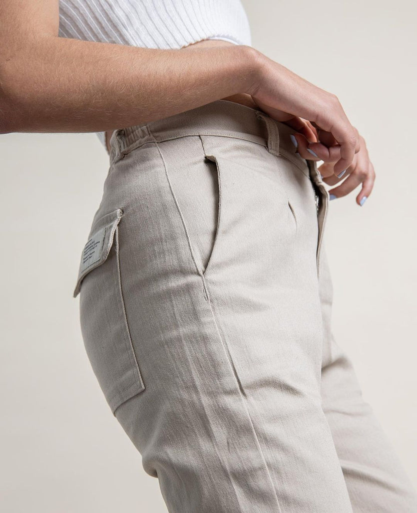 Skinny Cargo Beige Pants